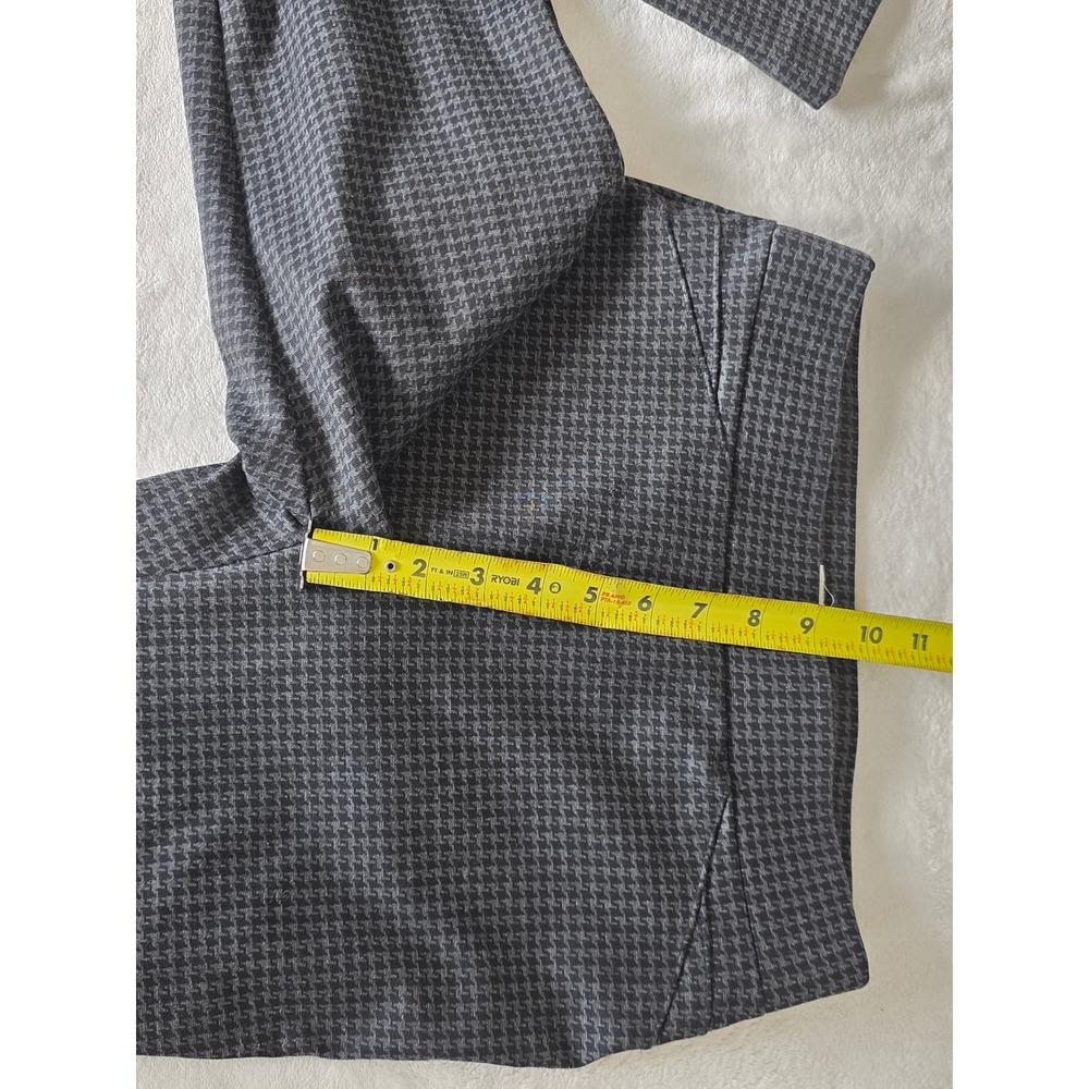Calvin Klein Houndstooth Slim Fit Trousers Pants Black Grey Size 2 - Picture 5 of 7